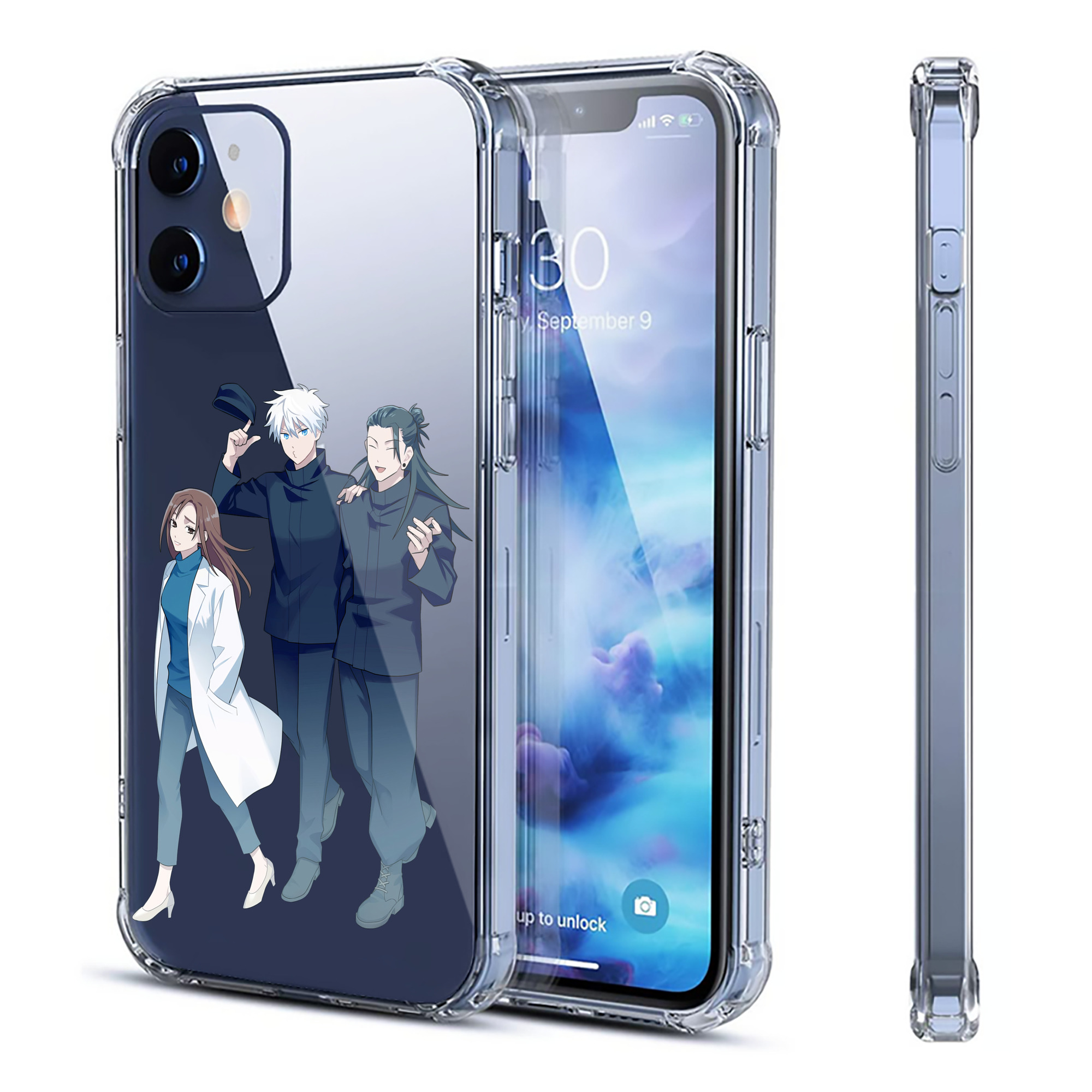 （画像用） 呪術廻戦 Jujutsu Kaisen 【iPhone 12シリーズ対応】透明スマホケース（クリアソフトケース）
